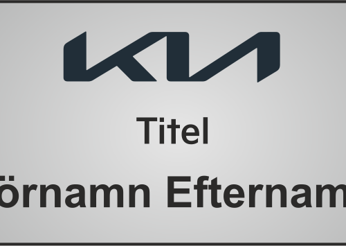 Namnskylt alu lager stark magnet