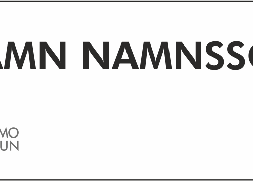 Namnskylt Vit 80x30mm